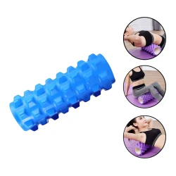 Массажный ролик 1006, 60 см, с зубцами, голубой