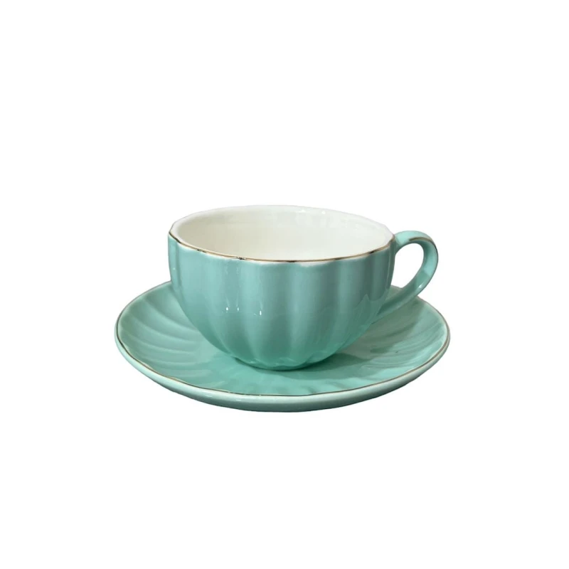 Fincan və nəlbəki dəsti ZGH_00372, 12 əd, mavi
