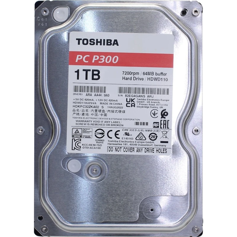 Жесткий диск HDD Toshiba 1 TB HDWD110UZSVA SATA3 3.5 Жесткий диск HDD Toshiba 1 TB HDWD110UZSVA SATA3 3.5