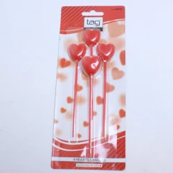 Tort üçün ürək formasında şam dəsti Papstar, 4 ədəd