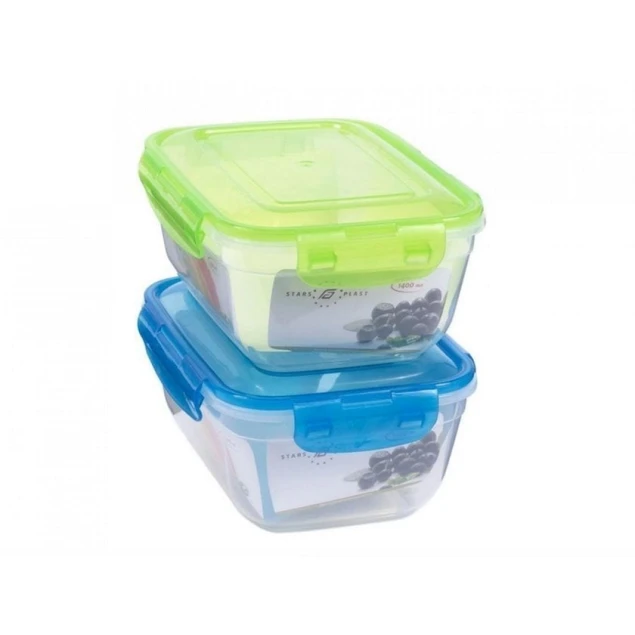 Набор контейнеров для хранения продуктов 94084 1.4 л, 1 шт, пластик, с крышкой, в ассортименте