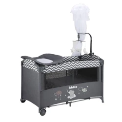 Манеж-кровать Kidilo T-701L, серая Манеж-кровать Kidilo T-701L, серая