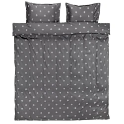 Yataq dəsti JYSK Ane, yorğan üzü 200x220, 2 yastıq üzü 50x70, ikinəfərlik, satin, boz