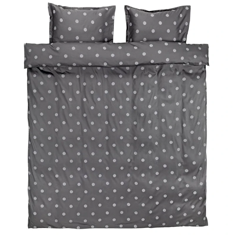 Yataq dəsti JYSK Ane, yorğan üzü 200x220, 2 yastıq üzü 50x70, ikinəfərlik, satin, boz