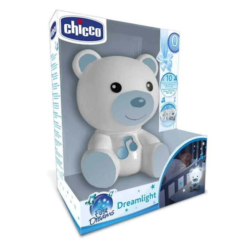 Детский ночник Chicco Dreamlight, голубой, 10.5x14x9 см