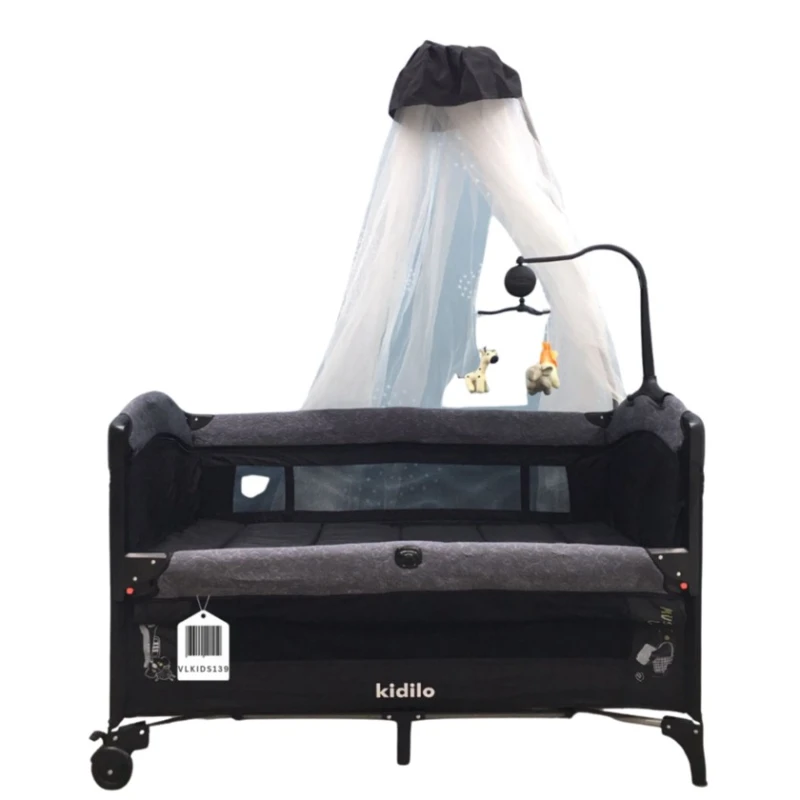 Манеж-кровать Kilido VL-KIDS-139, черная, 124х64х74 см Манеж-кровать Kilido VL-KIDS-139, черная, 124х64х74 см