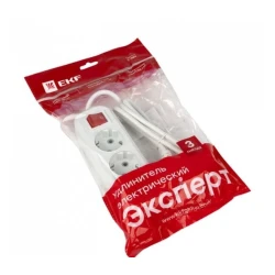 Удлинитель EKF PROxima Эксперт 2 м, 3-розеточный (UBA16-310-3-02i)
