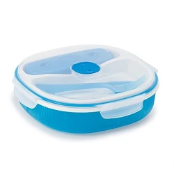 Süfrə ləvazimatları ilə lanç-boks Snips Lunch, plastik, mavi