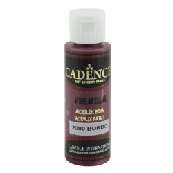Декоративная акриловая краска Cadence Premium Acrylic Paint 2000 Bordeaux, бордовый, 70 мл