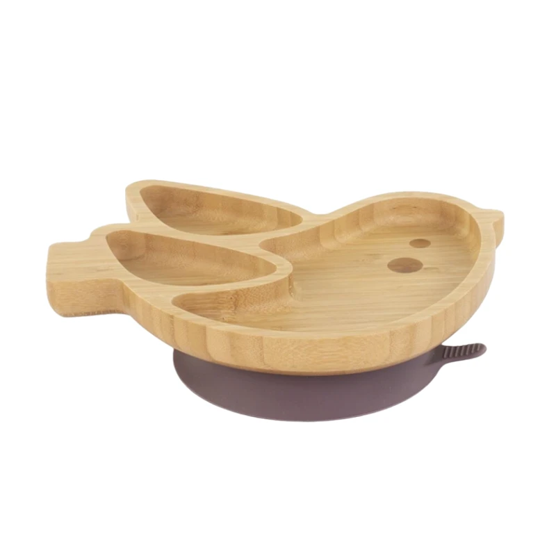 Тарелка Miniland Chick, с вакуумной присоской, 6+ месяцев, коричневая