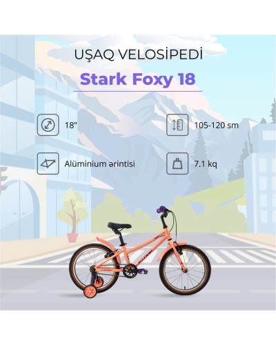 Velosiped Stark Foxy 18, narıncı/bənövşəyi, 18