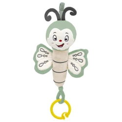 Прорезыватель с вибрацией Babyjem Бабочка, текстиль, зеленая, 15x8 см