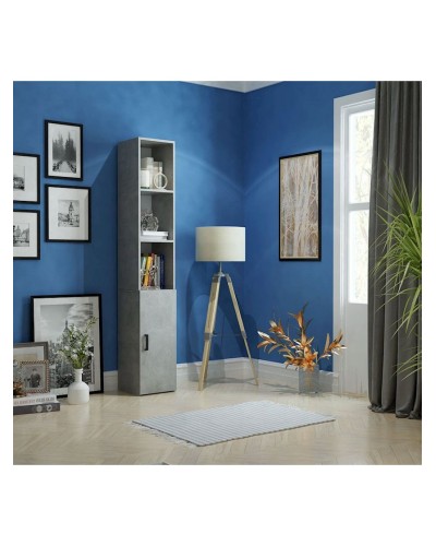 Stellaj 3563_StellajBookGrey, 178х30х30 sm, LDSP, boz