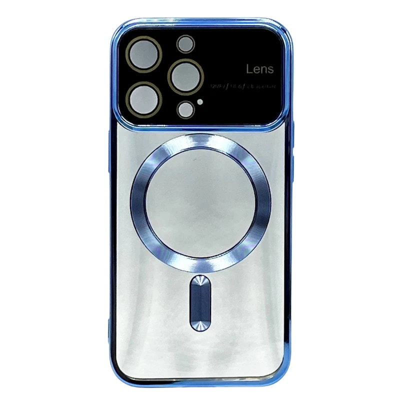 Чехол Auto Focus Magsafe для Apple iPhone 13 Pro Blue