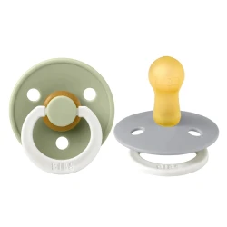 Набор пустышек BIBS Colour Night Sage/Cloud, 6-18 мес, 2 шт