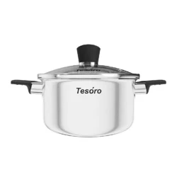 Кастрюля NMP Tesoro Siena, нержавеющая сталь, серебристая, 2.1 л