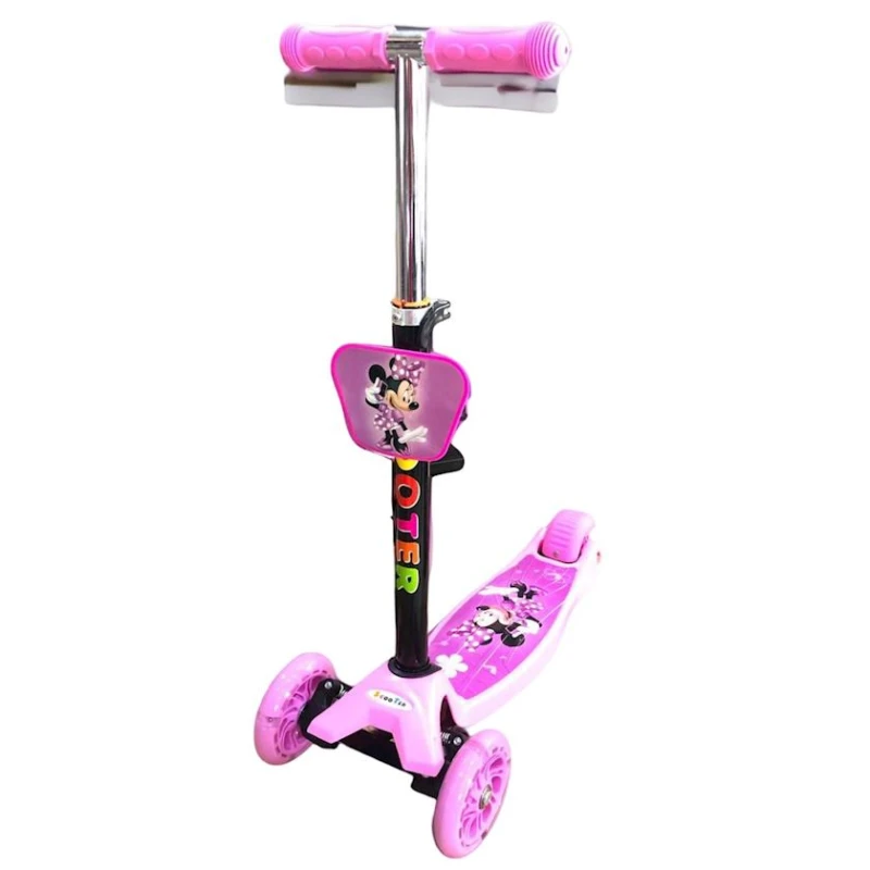 Uşaqlar üçün samokat FZ 036YD, 4+ yaş, çəhrayı