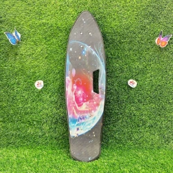 Пенни борд M2773_1, пластик, черный/розовый