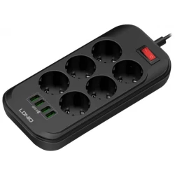 Şəbəkə filtri LDNIO Defender Series 6 Socket (SE6403)