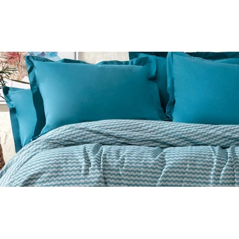 Покрывало пике Yataş Gwen, 200x220 см, двуспальный, хлопок/полиэстер, темно-голубой