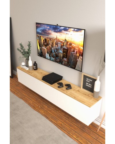 Tumba Ev Plus ev_12116042, LDSP, ağ, qəhvəyi, 180x35x35 sm