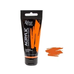 Акриловая краска художественная Rosa Gallery 619, кадмий оранжевый, 60 мл