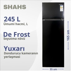 Soyuducu Shahs RF-245 Black