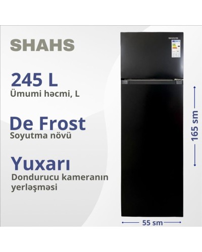 Soyuducu Shahs RF-245 Black