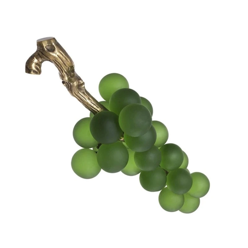 Декоративная фигурка Eichholtz French Grapes, 50x20 см, латунь/стекло, зеленый/золотистый