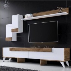 TV üçün tumba 026, LDSP, ağ/qəhvəyi