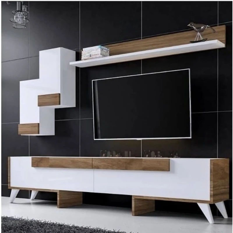 TV üçün tumba 026, LDSP, ağ/qəhvəyi TV üçün tumba 026, LDSP, ağ/qəhvəyi