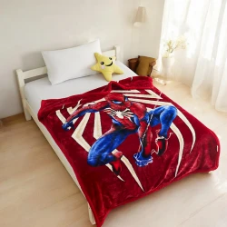 Покрывало-одеяло детское для мальчиков Luxe Cotton 000779, 150x200 см, шелк/бамбук, синее/красное