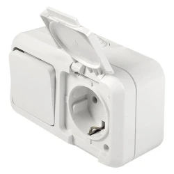 Выключатель с розеткой Makel 18350, белый