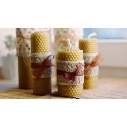 Свеча Happy Store Organic mini, бежевый, воск