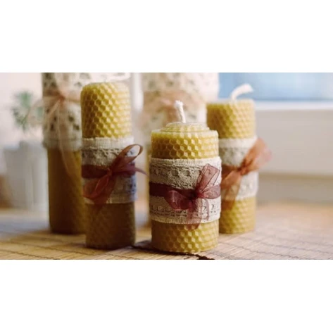 Свеча Happy Store Organic mini, бежевый, воск