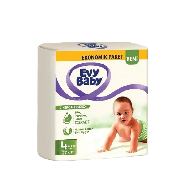 Детские подгузники Evy Baby 4, 7-14 кг, 27 шт