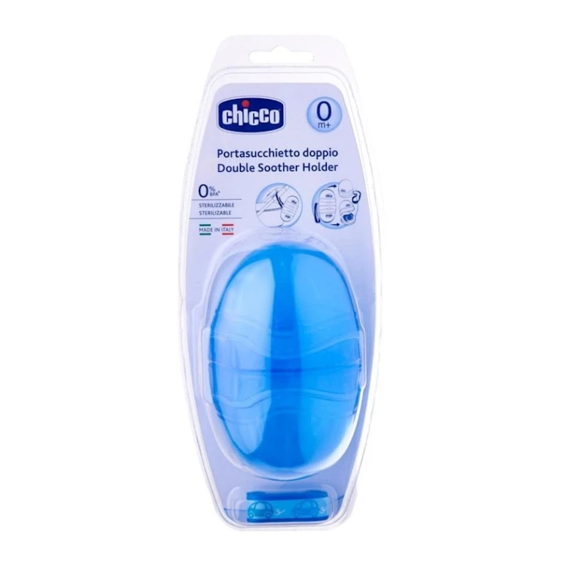 İki əmzik üçün qutu Chicco, 0 ay +, göy İki əmzik üçün qutu Chicco, 0 ay +, göy