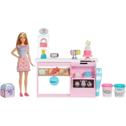 Куколный набор Mattel Barbie Cake Decorating Bakery Playset, 3+ лет, пластик, 29 см