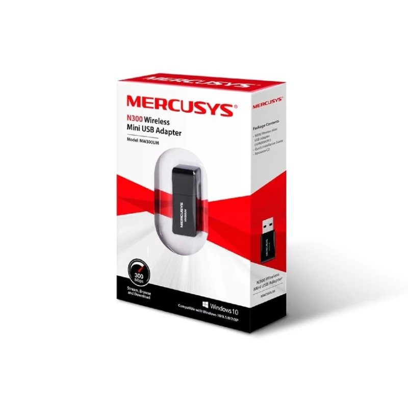 Wi-Fi адаптер Mercusys MW300UM, Черный