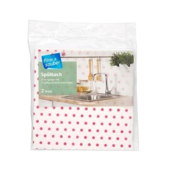 Təmizləmə üçün salfet dəsti Flink & Sauber, 35x35 sm, viskoz, ağ, 2 əd
