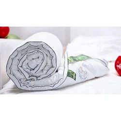 Yorğan Narlı 000620, bir yarım, bütün fəsillər, pambıq/bambuk, ağ, 155x215 sm