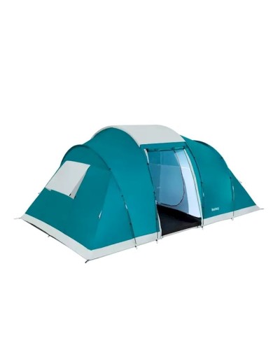 Kempinq çadırı Bestway 68094 Family Ground 6, altınəfərlik, polyester/polietilen, 490x280x200 cm, firuzəyi, 14.545 kq