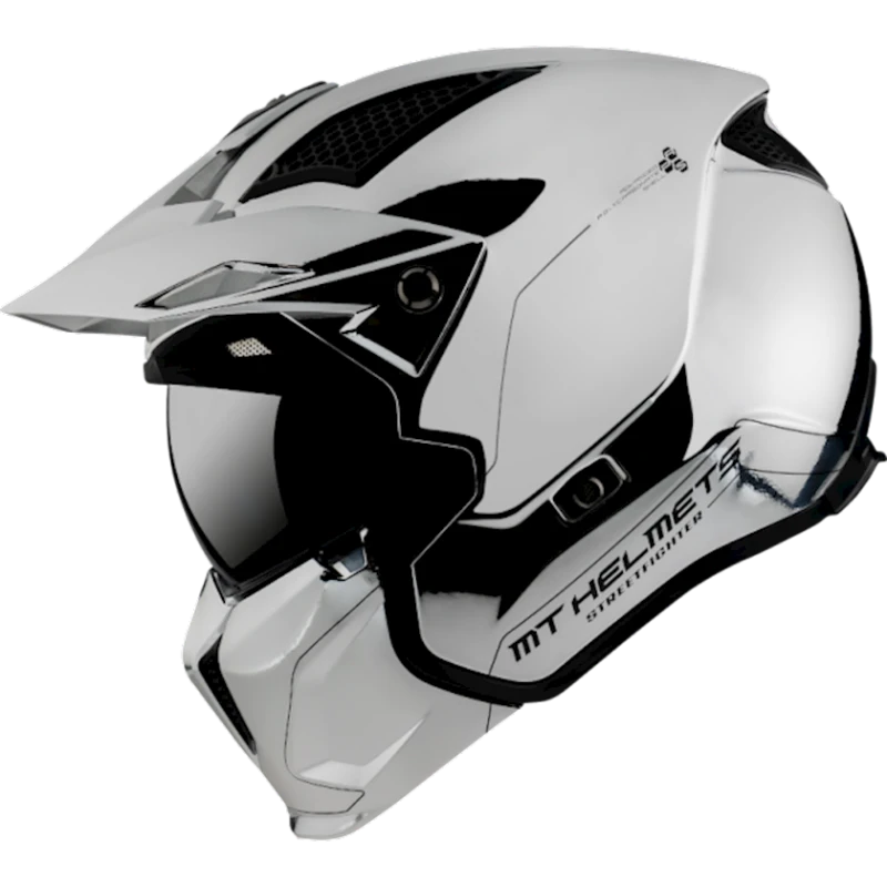Мотошлем MT Helmet Streetfighter SV Chromed A2 Silver, размер M Мотошлем MT Helmet Streetfighter SV Chromed A2 Silver, размер M