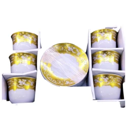 Набор чайный Green PC-0091, золотистый/белый, на 6 персон