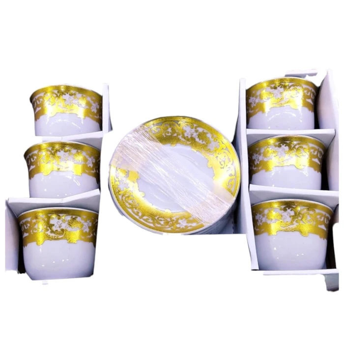 Набор чайный Green PC-0091, золотистый/белый, на 6 персон Набор чайный Green PC-0091, золотистый/белый, на 6 персон