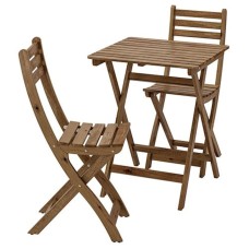 Bağ üçün mebel dəsti IKEA ASKHOLMEN, 2 nəfərlik, açıq qəhvəyi