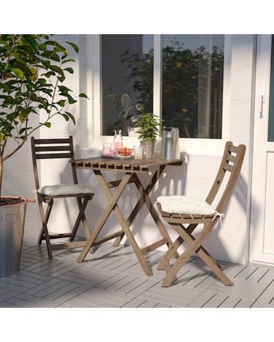 Bağ üçün mebel dəsti IKEA ASKHOLMEN, 2 nəfərlik, açıq qəhvəyi