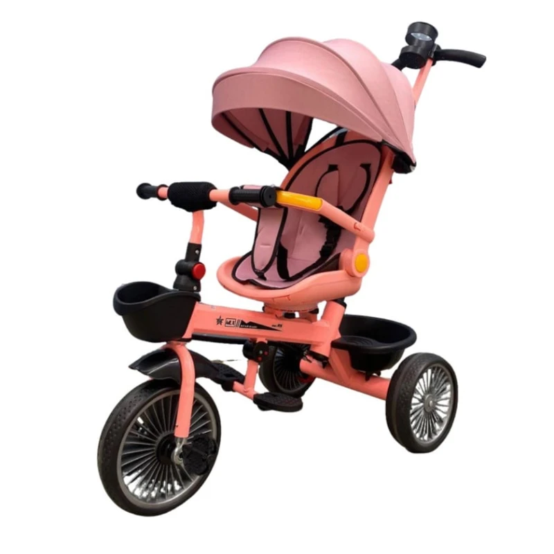 Uşaq üçtəkərli uşaq velosipedi TB-510 azr785 çəhrayı 1-4 yaş