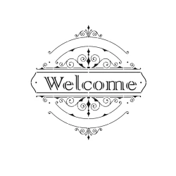 Трафарет Cadence Home Decor Midi Serie HDM-43, 25х25 Welcome