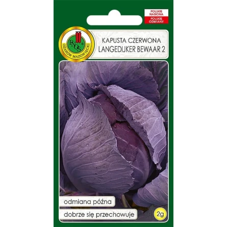 Семена овощей Краснокочанная капуста Langedijker Bewaar 2, 2 г